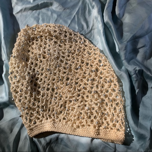 Vintage Crochet Beaded Beanie main image 7